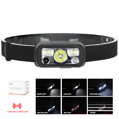 Đèn Pin LED Đội Đầu Sạc USB - cảm ứng ánh sáng, chống nước dùng ngoài trời - hàng nhập khẩu