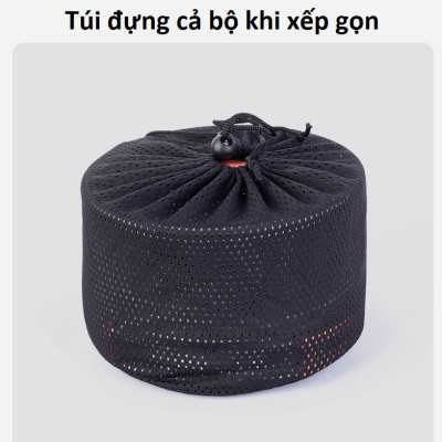 Bộ nồi nấu ăn cắm trại dã ngoại du lịch xếp gọn SK066