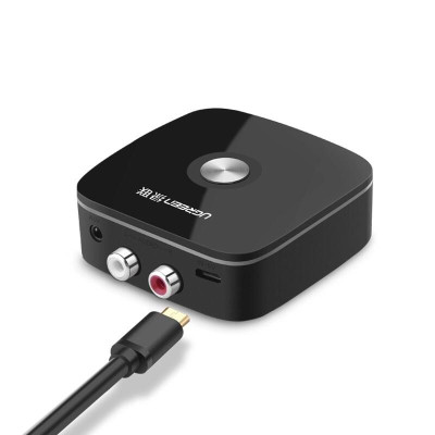 Ugreen UG40759CM106TK BT 5.0 màu Đen Bộ nhận âm thanh Bluetooth chuẩn Bông sen hỗ trợ APTX - HÀNG CHÍNH HÃNG