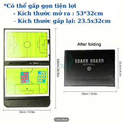 Bảng Ghi Chiến Thuật Bóng Chuyền Gấp Gọn – Dùng Cho HLViên Các Môn Thể Thao - Bảng Huấn Luyện Bóng Rổ/Bóng Đá/Bóng Chuyền – Full Set Nam Châm & Bút Bảng Ghi Chiến Lược Thể Thao Đa Năng – Dành Cho Huấn Luyện Viên