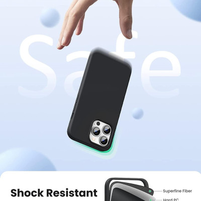 Ugreen UG80675LP545TK Màu Đen Silicone Ốp Lưng Iphone 13 Pro 6.1inch - HÀNG CHÍNH HÃNG