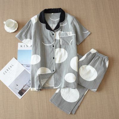 Pijama nữ thô đũi, Đồ bộ mặc nhà mùa hè ngắn tay cho nữ Azuno AZ2992