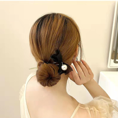 Trâm cài tóc chữ U trâm búi tóc cài tóc nơ ngọc trai nữ tính Hàn Quốc