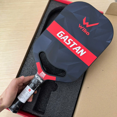Vợt chơi Pickleball cao cấp Wi-ka Gastan - mặt vợt nhám, Carbon T1000