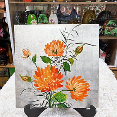 Tranh sơn mài tĩnh vật cao cấp Thanh Bình Lê 40x40 cm