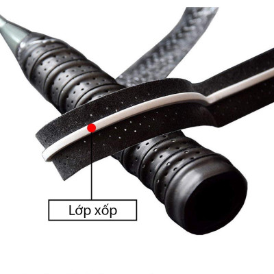 Cuốn cán vợt PU Regail đục lỗ chống trượt thấm hút mồ hôi GRIP-009U