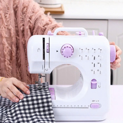 Bộ Máy May Mini Gia Đình Đa Năng Có Vắt Sổ Kèm Đầy Đủ Phụ Kiện | Hàng Chất Lượng Cao, May Được Mọi Loại Vải