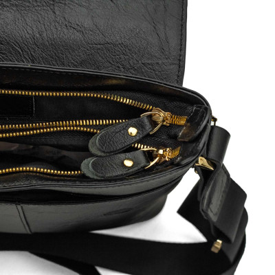 Túi đeo chéo da bò KURO | MSCB-01| Anh Tho Leather