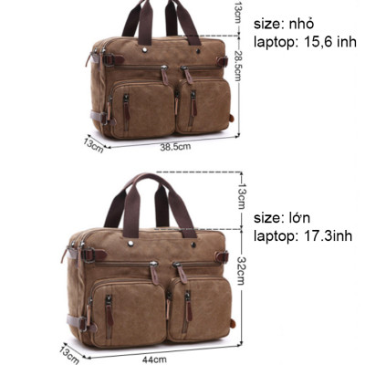 Túi xách du lịch 2 trong 1 vải cavans cao cấp mang phong cách mới