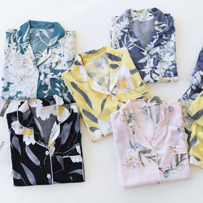 Đồ Bộ Nữ Dài Tay, Pijama Mặc Nhà Cho Nữ Bigsize Azuno BN2111 Chất Liệu Cotton Lụa Có Thể Mặc Mùa Hè