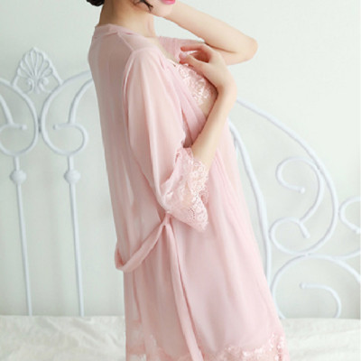 Váy ngủ, đầm ngủ sexy ren mềm kèm áo choàng cao cấp