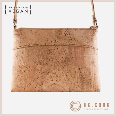 Túi Đeo Chéo Nữ Cao Cấp - CROSSBODY PURSE - HGcork Corkor CK158 - Vật liệu da cork thực vật thuần chay - Sản phẩm Handmade, Sản xuất tại Bồ Đào Nha