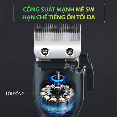 Tông đơ cắt tỉa lông thú cưng Kemei KM-CW10 công suất mạnh 5W sạc nhanh USB chuyên nghiệp phù hợp cắt lông chó, mèo