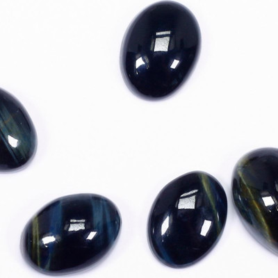 Mặt dây chuyền, mặt nhẫn oval đá mắt hổ xanh đen mệnh thủy , mộc - Ngọc Quý Gemstones