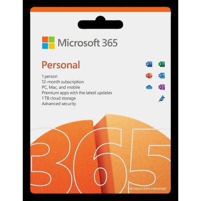 KEY ĐIỆN TỬ Phần mềm Microsoft 365 Personal EP2-32313 | 12 tháng | Dành cho 1 người | 5 thiết bị/tài khoản | Word, Excel, PowerPoint | 1TB OneDrive