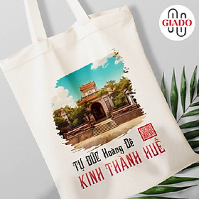 Túi canvas GIADO, túi vải bố, túi tote mẫu Huế lăng Tự Đức
