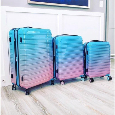 Vali Nhựa Carbon PC NiceVilla Khóa kéo Đôi Mở Rộng Chống Vỡ Size 20 & 24 & 28 Inch