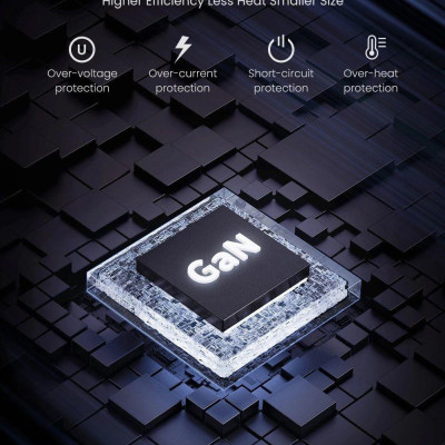 Ugreen UG70773CD224TK 65W 3C + 1A PD3.0 GaN sạc siêu nhanh 4 cổng 3x type C và 1x A màu đen - HÀNG CHÍNH HÃNG