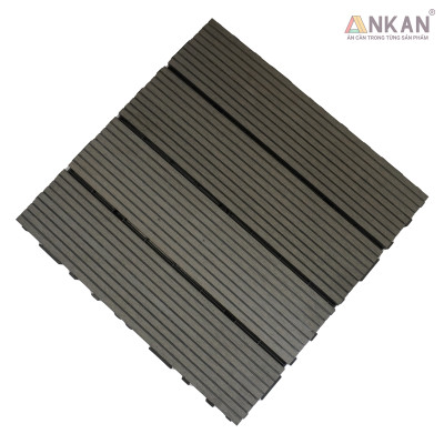 Miếng Lót Sàn Nhựa Composite Màu Gi Xám Cao Cấp, Lót Sàn Ban Công Nhà Tắm, Vỉ Dày Chắc Chắn Có Vít Ốc Dưới Nan