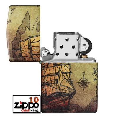 Bật lửa Zippo 49355 Zippo Pirate Ship Design - Chính hãng 100%