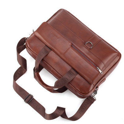 Túi xách nam da bò thật cao cấp phong cách mới 15,6"
