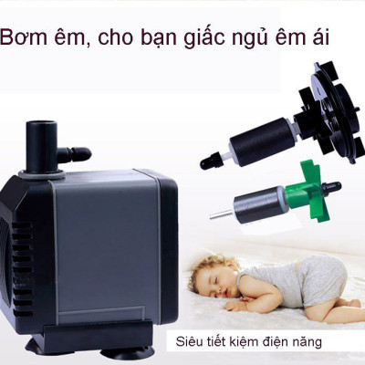 Máy bơm nước Atman AT 306S 27W 2000L/Hr cho hồ cá cảnh mini siêu bền, Bảo hành uy tín