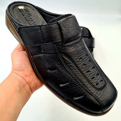 GIÀY LƯỜI NAM DA BÒ 100%, KIỂU SA-BO CAO CẤP, MAY QUAI CHẮC CHẮN, VYFASHION01, THIẾT KẾ THOÁNG KHÍ, ĐI RẤT ÊM CHÂN