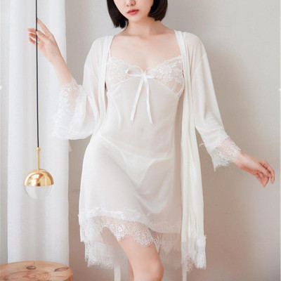 Váy ngủ, đầm ngủ sexy ren mềm kèm áo choàng cao cấp