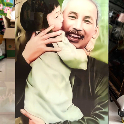 Tranh sơn mài Bác Hồ nhiều kích thước mẫu mã