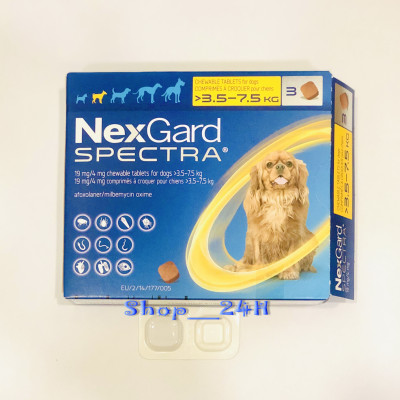 1Viên NEXGARD SPECTRA_bảo vệ cún khỏi ve rận bọ chét, giun Chó