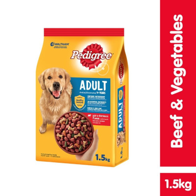 Đồ Ăn Cho Chó Vị Thịt Bò Và Các Loại Rau Củ Pedigree Dạng Túi 1.5kg