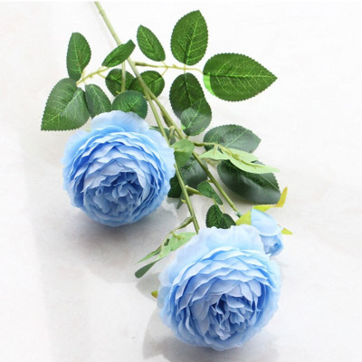 Hoa hồng giả - 2 bông 1 nụ - dài 62cm - Cây giả, hoa lụa trang trí nhà cửa