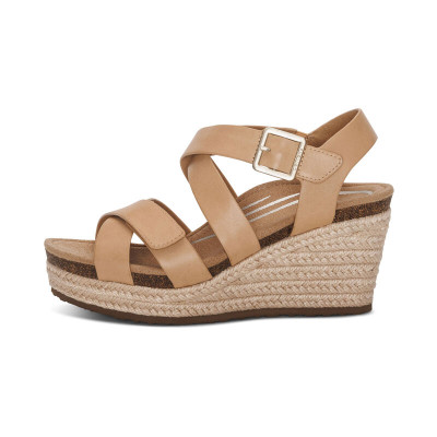 Sandal cao gót sức khỏe nữ Aetrex Anna Sand - Giày đế xuồng gót cao 8p, đệm nâng vòm, mềm nhẹ