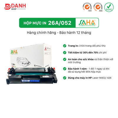 Mực in SAHA 26A sử dụng cho máy in HP M402 / 426 - Hàng chính hãng