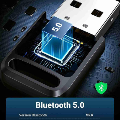 Ugreen UG80890CM390TK BT 5.0 Màu Đen USB nhận Bluetooth chuẩn 5.0 hổ trợ kết nối 5 thiết bị Bluetooth cùng lúc KHÔNG hổ trợ Apple - HÀNG CHÍNH HÃNG