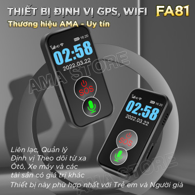 Định vị GPS không dây Thông minh FA81 Dành cho Trẻ em, Học sinh, Người già, Hàng hóa, Ô tô, Xe máy Hàng nhập khẩu