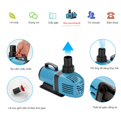 Máy bơm nước hồ cá HB-16000 HB-18000 HB-20000 HB-25000 cao cấp. BH uy tín