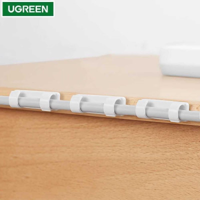 Ugreen UG20560LP332TK 4 chiếc 1 túi Màu Trắng Giá đỡ kẹp dây cáp linh hoạt - HÀNG CHÍNH HÃNG