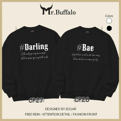 Áo Cặp Đôi Sweater form rộng darling bae Mr.buffalo