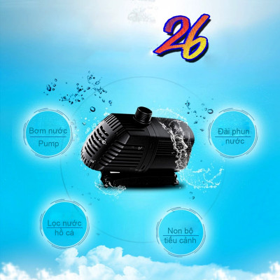 Máy bơm nước ATMAN AT6000 55W, 6000L/Hr lọc nước hồ cá koi, bơm sinh hoạt, tiểu cảnh, đài phun nước cao cấp