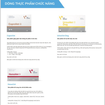 [ Hộp 60 viên] Vet Expert Sản phẩm bổ sung cho chó mèo giúp hỗ trợ các vấn đề về thận Renal Vet