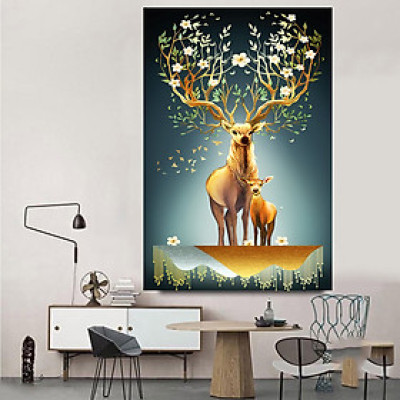 Tranh Treo Tường - Tranh Tráng gương- Tranh Hưu Nai Tranh Đứng