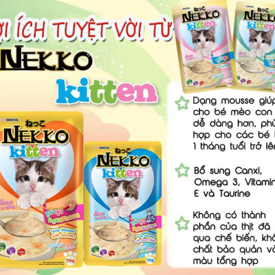 Combo 12 gói pate Nekko cho mèo 70g