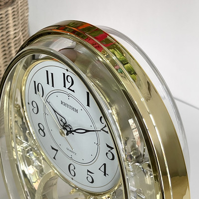 Đồng Hồ Để Bàn Rhythm 4SG768WR18 - Vàng (20.8 x 25.5 x 13.7 cm)