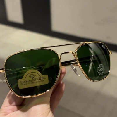 Kính râm phi công Cơn Ao tròng thủy tinh kim cương Fullbox phụ kiện