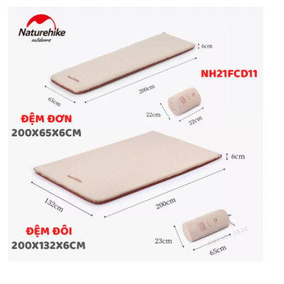 Đệm/ Nệm dã ngoại tự bơm NatureHike NH21FCD11