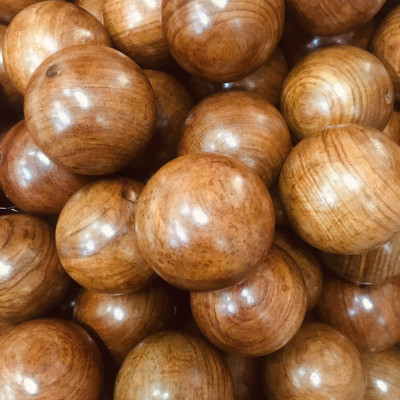 Bi lăn tay hạt gỗ Hương 5cm ( video , hình thật )