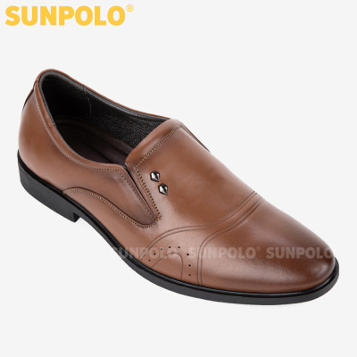 Giày Da Nam, Giày Tây Công Sở Nam Da Bò SUNPOLO SPH310 (Đen, Nâu)