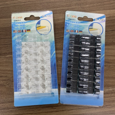 Vỉ 20 Nẹp Dán Tường Giữ Cố Định Dây Điện, Dây Mạng, Dây Máy Tính - Tiện Dụng Gia Đình - Văn Phòng- Hàng nhập khẩu