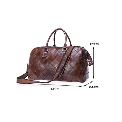 Túi trống. Túi du lịch BHM8885 chuẩn da bò thật